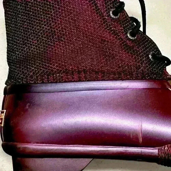 Sperry Waterproof Metallic Grape Rubber Duck‎ Boot Sz 7 - Picture 3 of 7